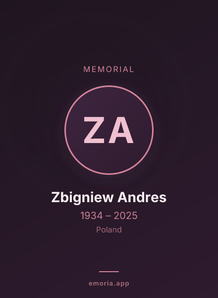 Memorial portrait of Zbigniew Andres