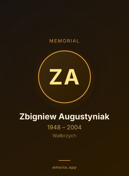 Memorial portrait of Zbigniew Augustyniak