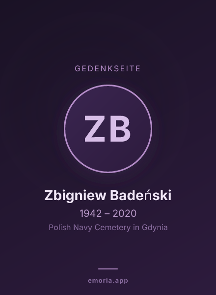 Gedenkportrait von Zbigniew Badeński
