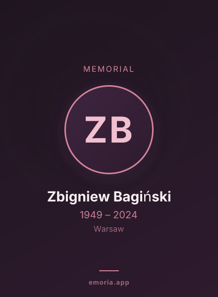 Memorial portrait of Zbigniew Bagiński
