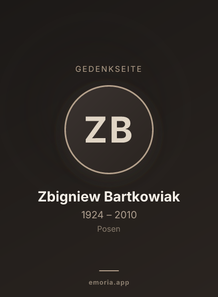 Gedenkportrait von Zbigniew Bartkowiak