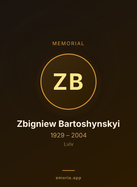 Memorial portrait of Zbigniew Bartoshynskyi