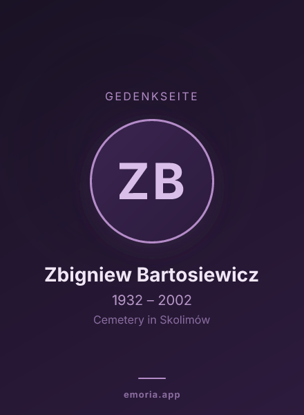 Gedenkportrait von Zbigniew Bartosiewicz