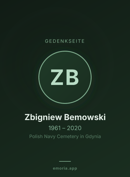 Gedenkportrait von Zbigniew Bemowski