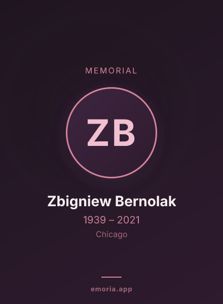 Memorial portrait of Zbigniew Bernolak