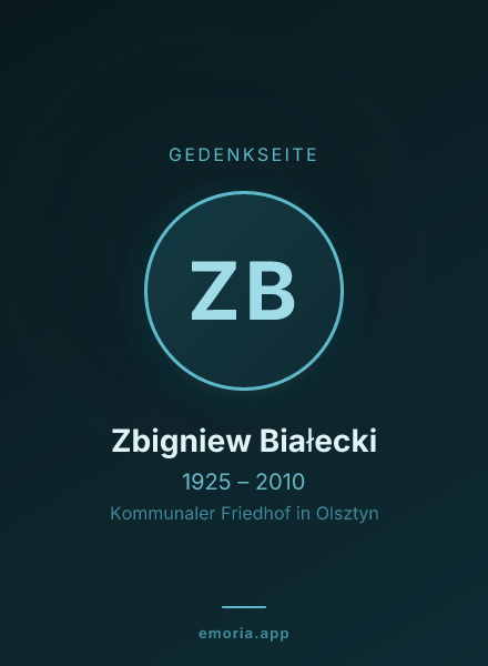 Gedenkportrait von Zbigniew Białecki