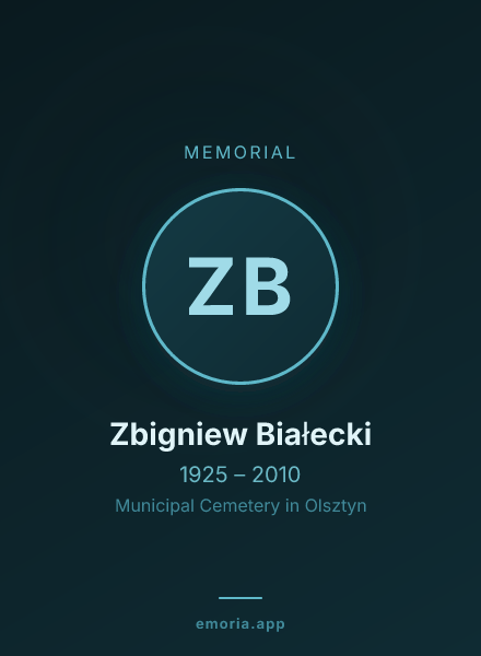 Memorial portrait of Zbigniew Białecki
