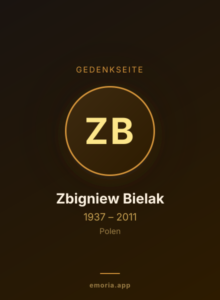 Gedenkportrait von Zbigniew Bielak