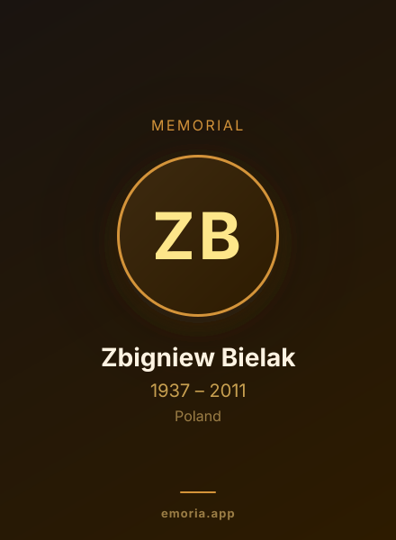 Memorial portrait of Zbigniew Bielak