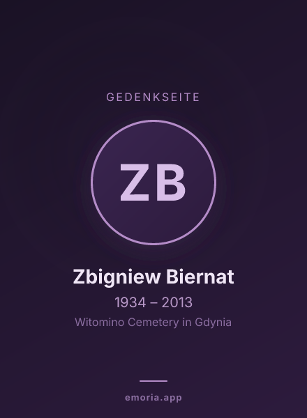Gedenkportrait von Zbigniew Biernat