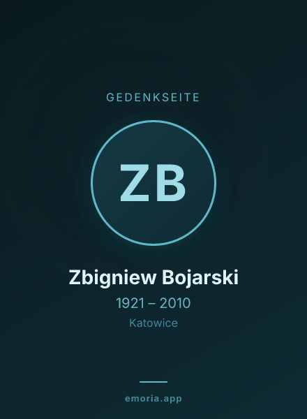 Gedenkportrait von Zbigniew Bojarski
