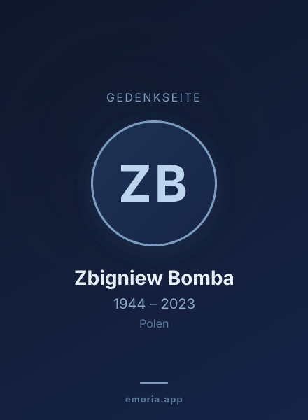 Gedenkportrait von Zbigniew Bomba