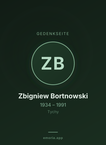 Gedenkportrait von Zbigniew Bortnowski