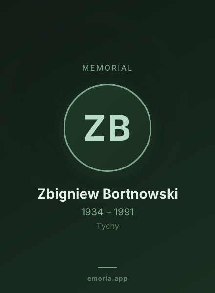 Memorial portrait of Zbigniew Bortnowski