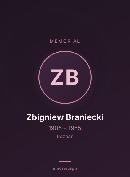 Memorial portrait of Zbigniew Braniecki