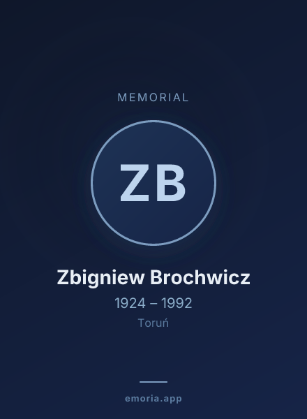 Memorial portrait of Zbigniew Brochwicz