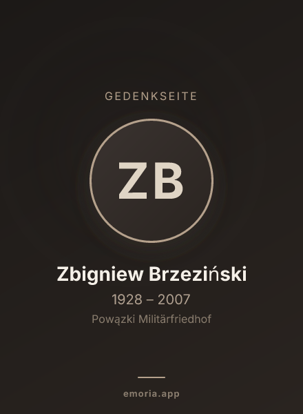 Gedenkportrait von Zbigniew Brzeziński