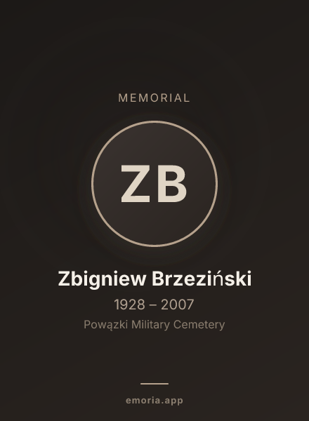 Memorial portrait of Zbigniew Brzeziński
