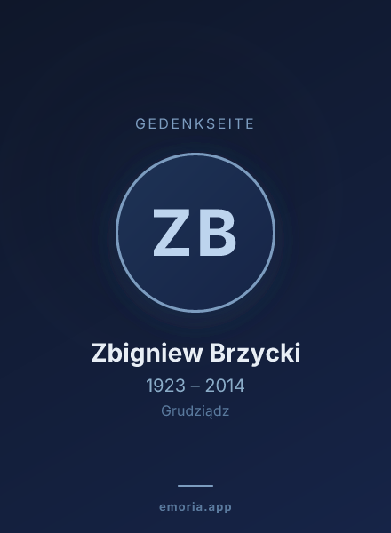 Gedenkportrait von Zbigniew Brzycki