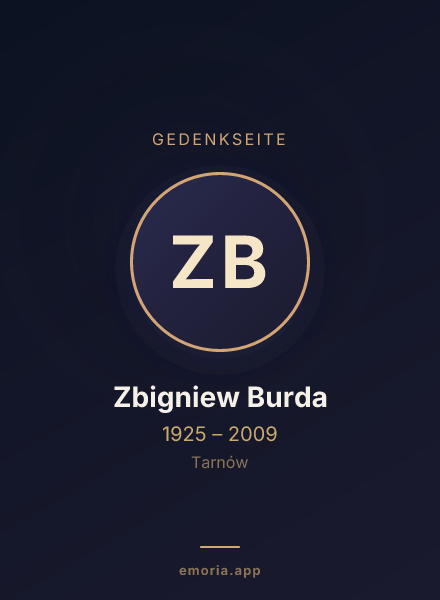 Gedenkportrait von Zbigniew Burda