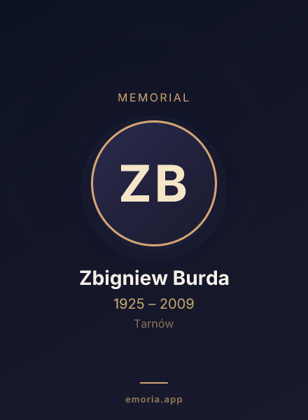 Memorial portrait of Zbigniew Burda