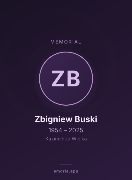 Memorial portrait of Zbigniew Buski