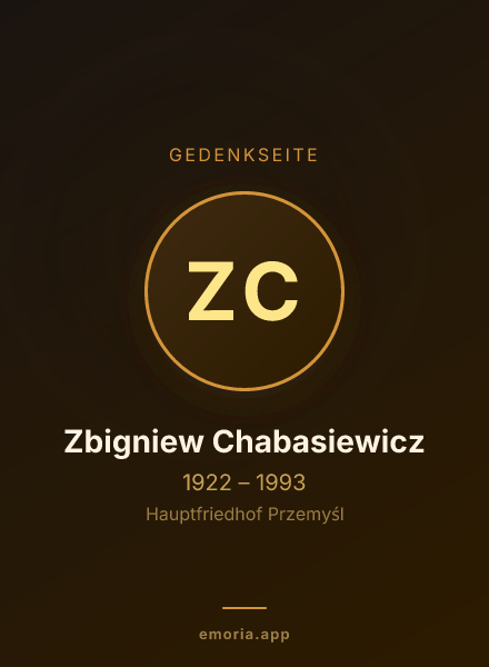 Gedenkportrait von Zbigniew Chabasiewicz
