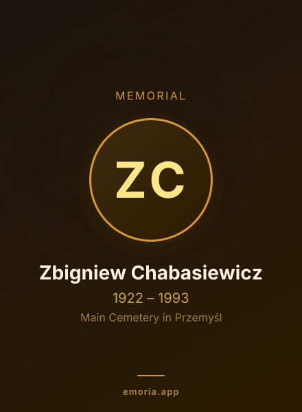 Memorial portrait of Zbigniew Chabasiewicz