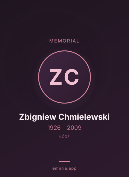 Memorial portrait of Zbigniew Chmielewski