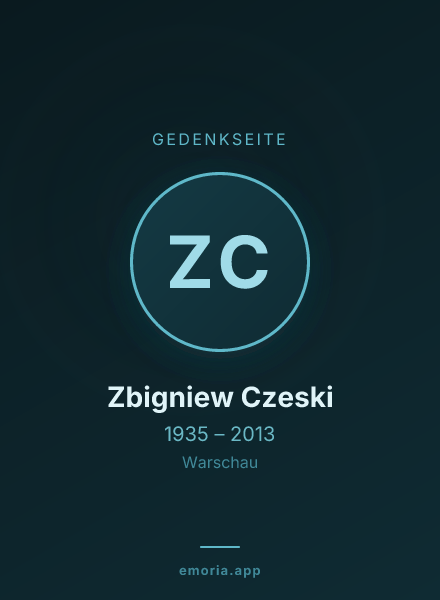 Gedenkportrait von Zbigniew Czeski