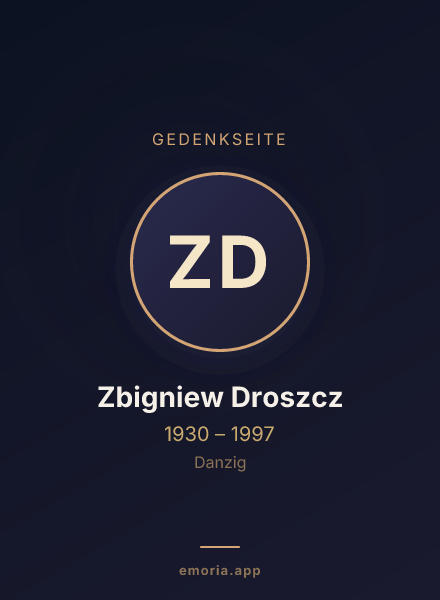 Gedenkportrait von Zbigniew Droszcz