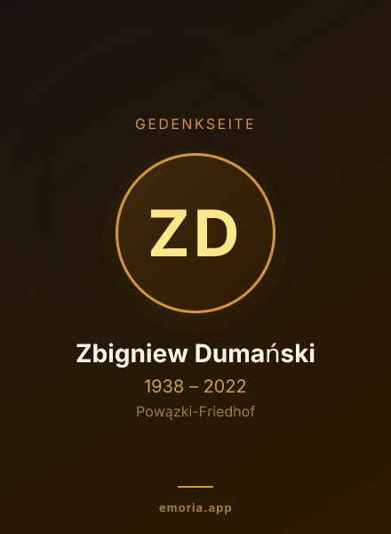 Gedenkportrait von Zbigniew Dumański
