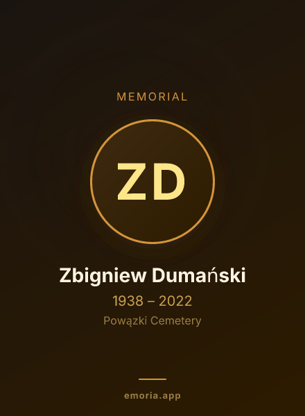 Memorial portrait of Zbigniew Dumański