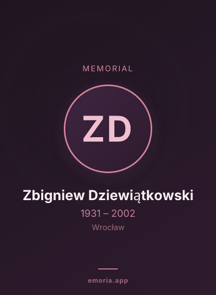 Memorial portrait of Zbigniew Dziewiątkowski