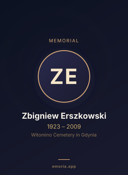 Memorial portrait of Zbigniew Erszkowski