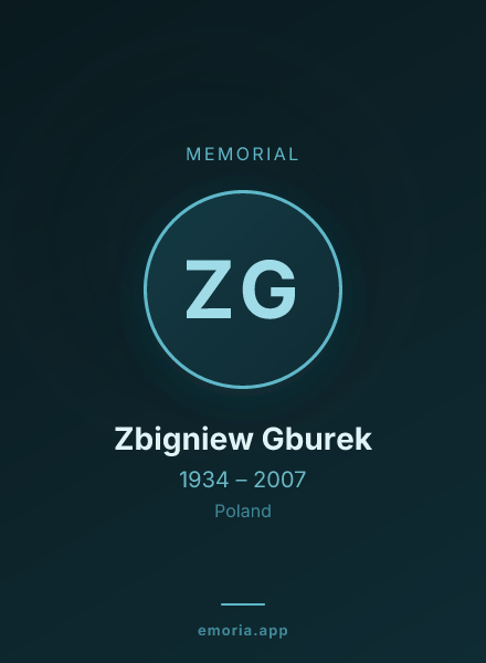 Memorial portrait of Zbigniew Gburek