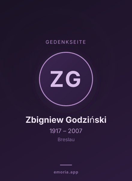Gedenkportrait von Zbigniew Godziński