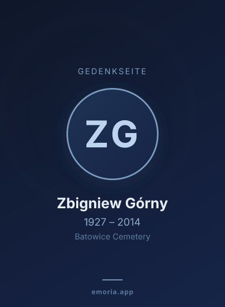 Gedenkportrait von Zbigniew Górny
