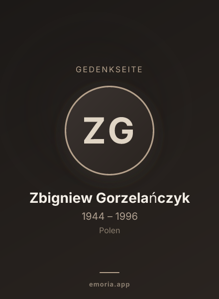Gedenkportrait von Zbigniew Gorzelańczyk