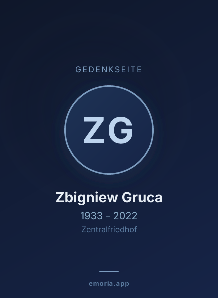 Gedenkportrait von Zbigniew Gruca