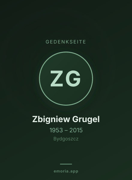 Gedenkportrait von Zbigniew Grugel