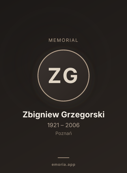 Memorial portrait of Zbigniew Grzegorski