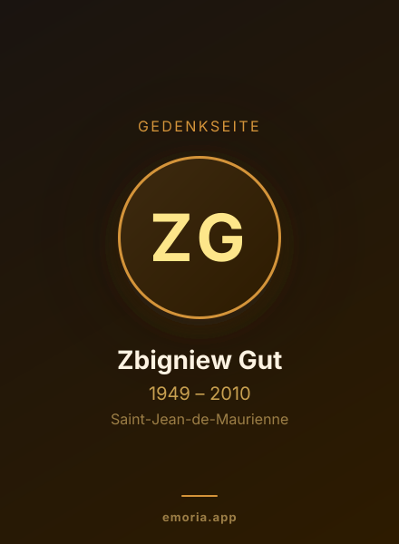 Gedenkportrait von Zbigniew Gut