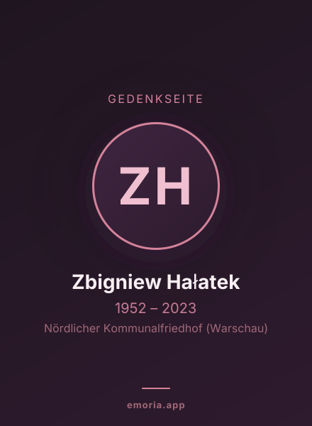 Gedenkportrait von Zbigniew Hałatek