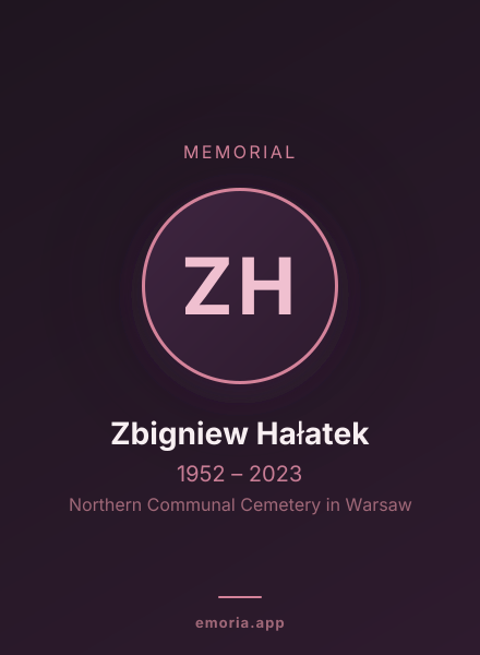 Memorial portrait of Zbigniew Hałatek