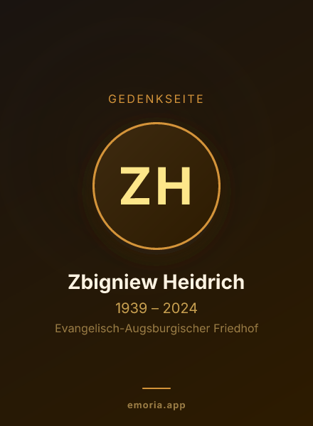 Gedenkportrait von Zbigniew Heidrich