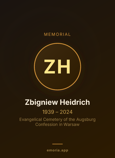 Memorial portrait of Zbigniew Heidrich