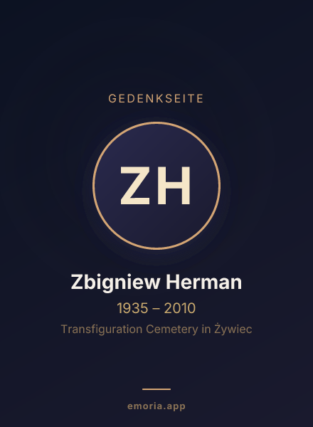 Gedenkportrait von Zbigniew Herman