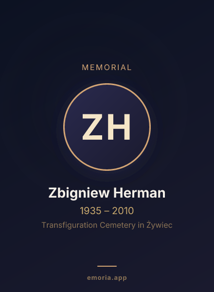 Memorial portrait of Zbigniew Herman