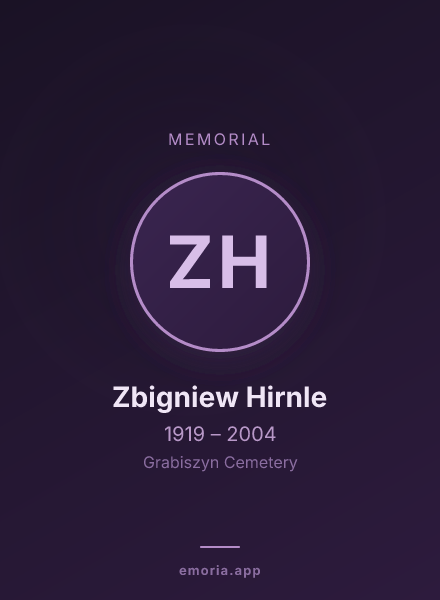Memorial portrait of Zbigniew Hirnle